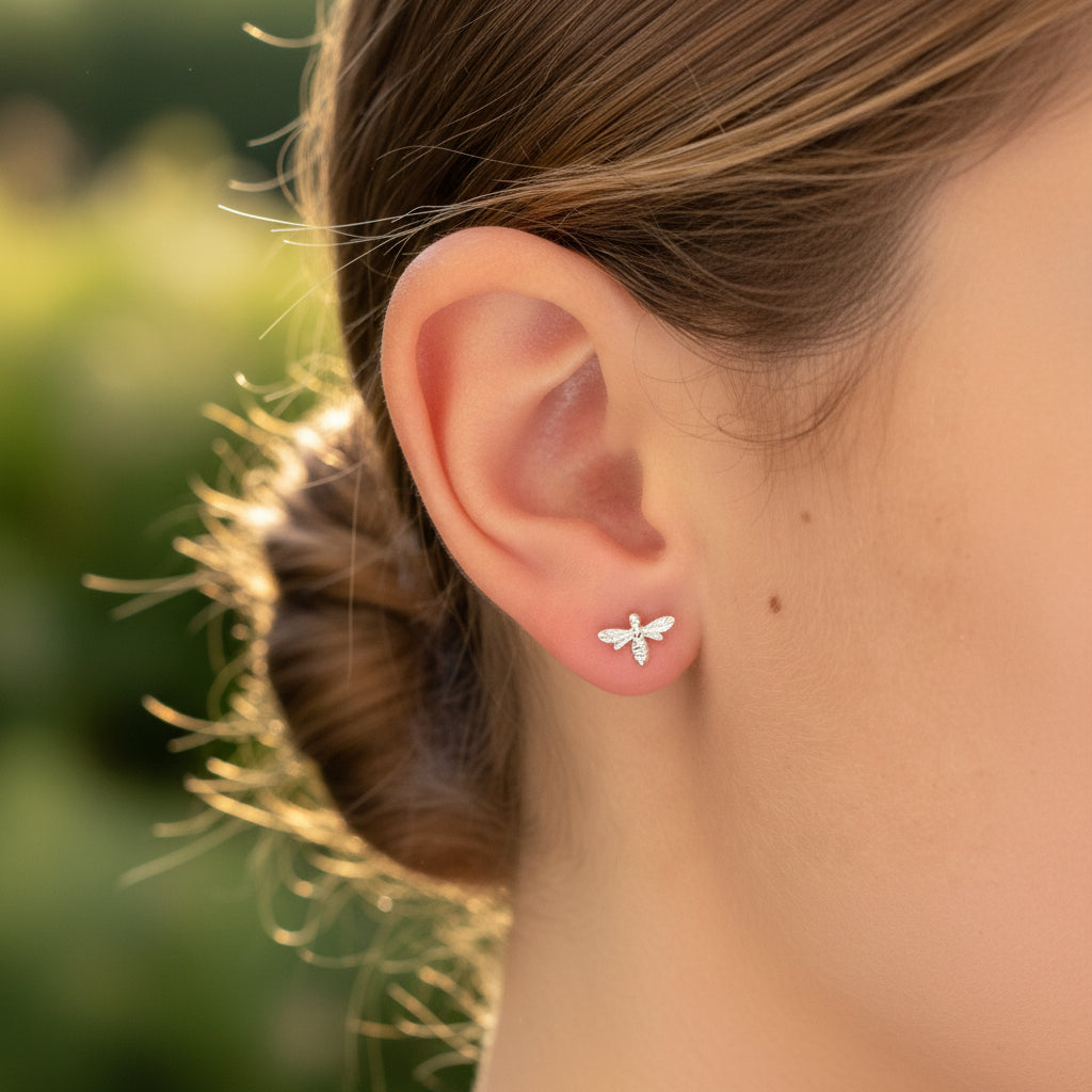 Sterling Silver Stud Earrings by My Silver Wish 