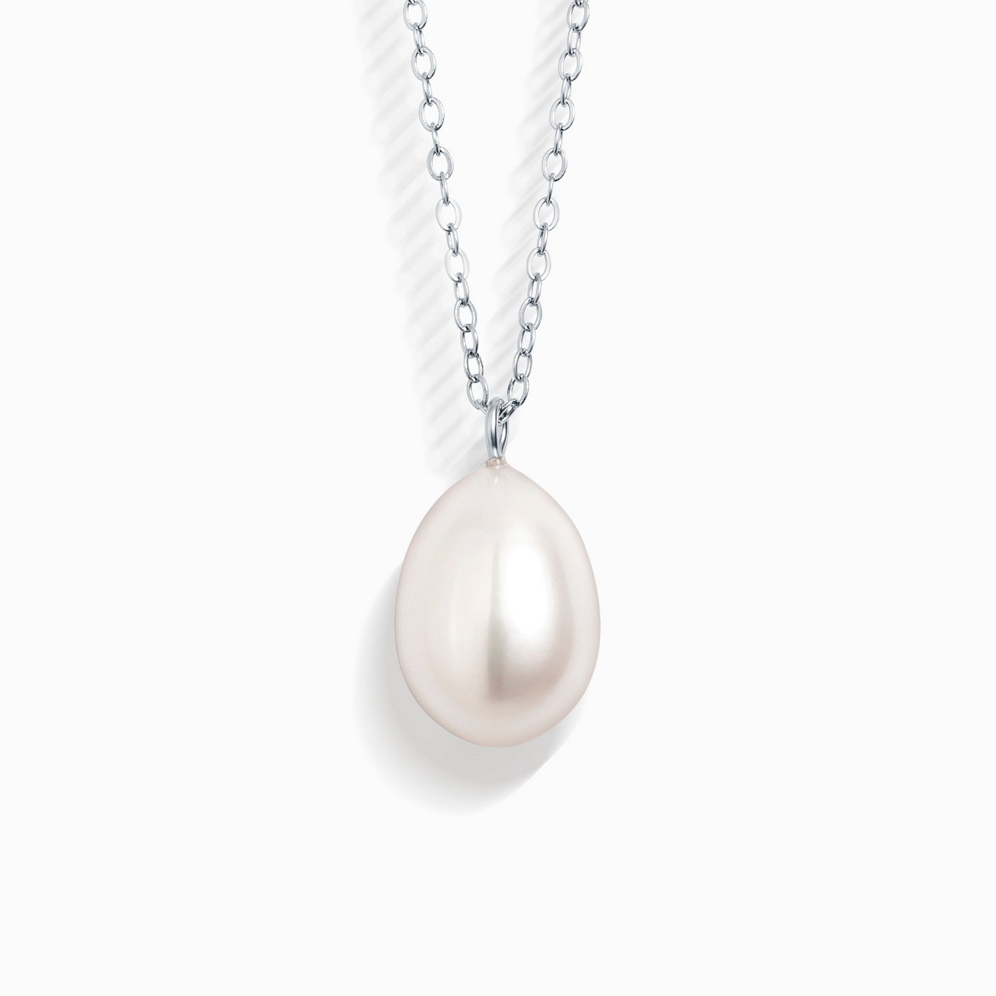 Pearl necklace on a white background