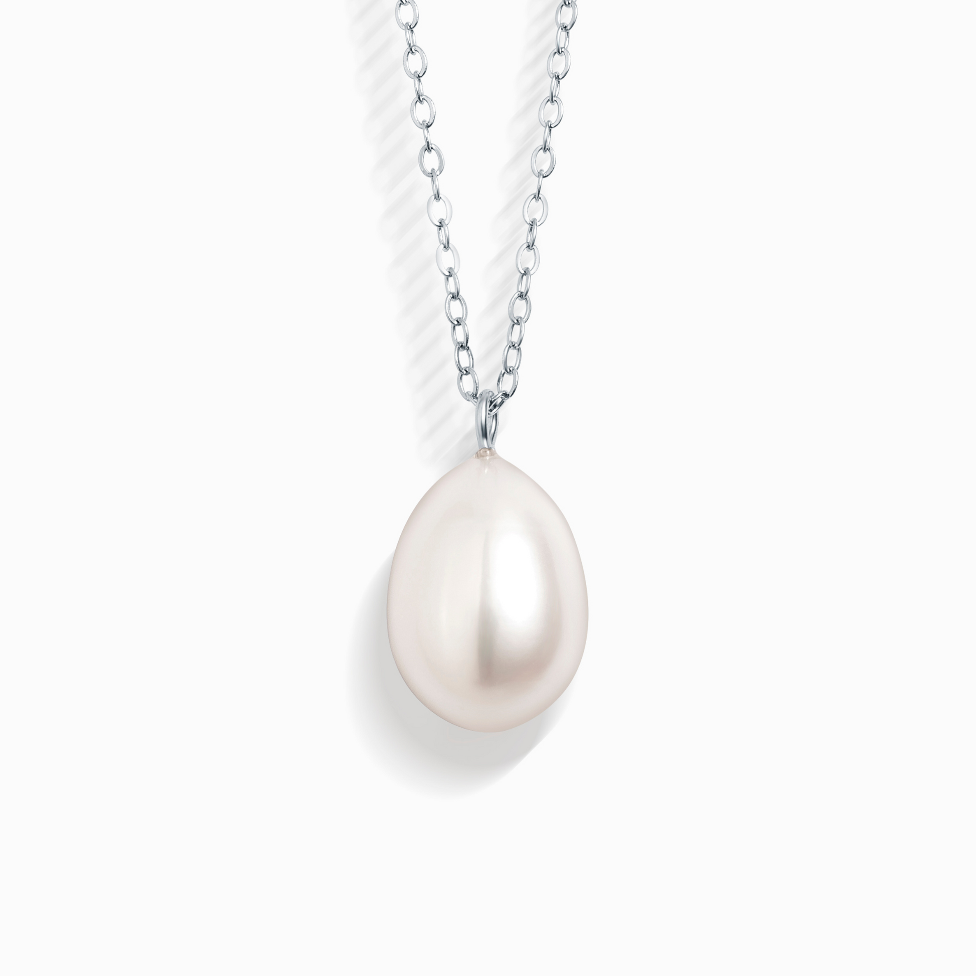 Pearl necklace on a white background