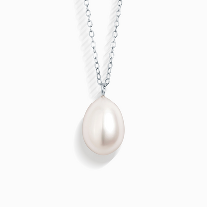 Pearl necklace on a white background