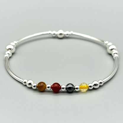 Crystal healing bracelet for willpower by My Silver Wish