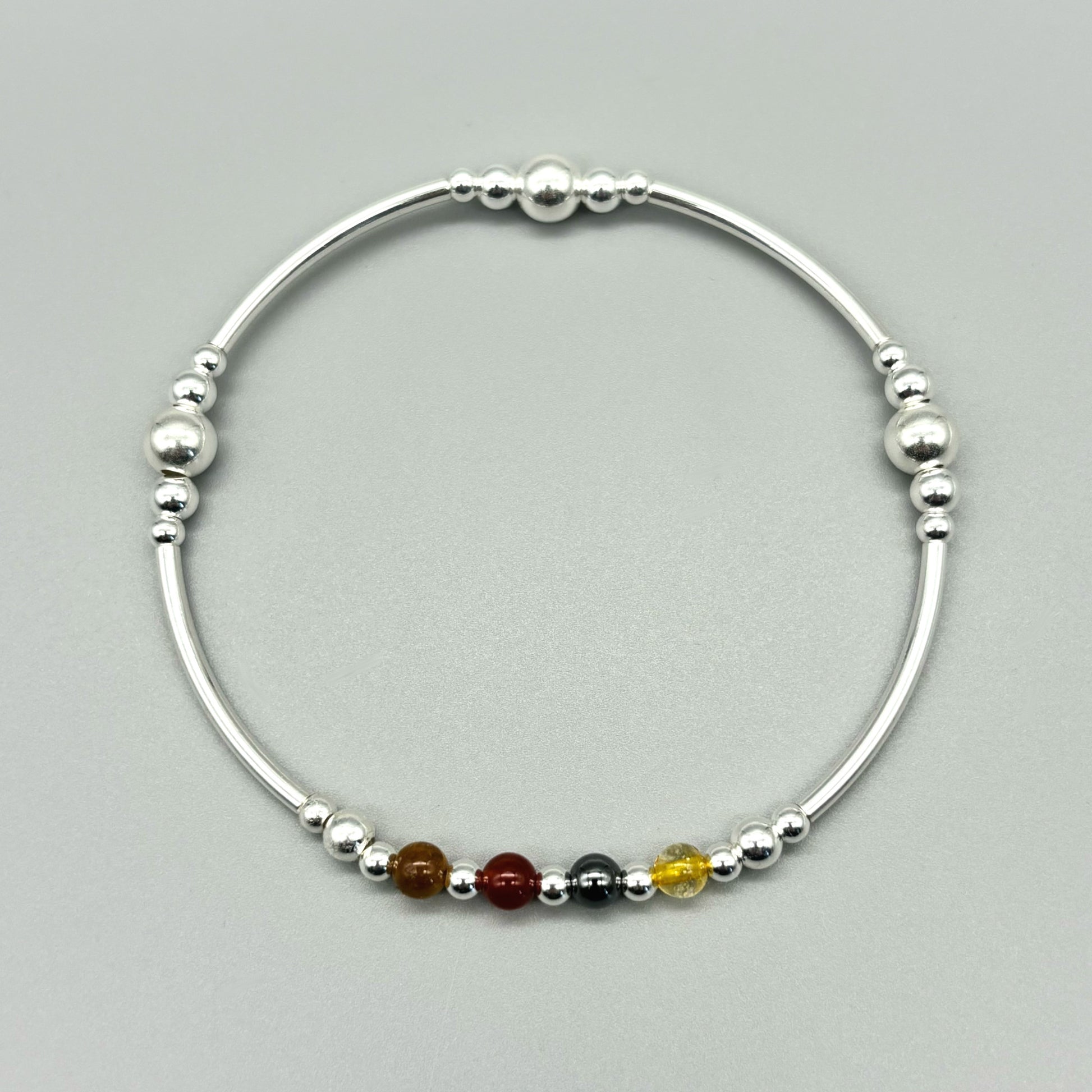 Crystal healing bracelet for willpower by My Silver Wish