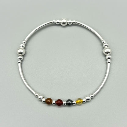 Crystal healing bracelet for willpower by My Silver Wish