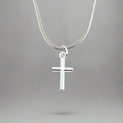 Sterling Silver Necklace with Cross Pendant by My Silver Wish
