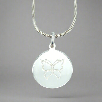 Rear of Sterling Silver Necklace with Sister Pendant by My Silver Wish