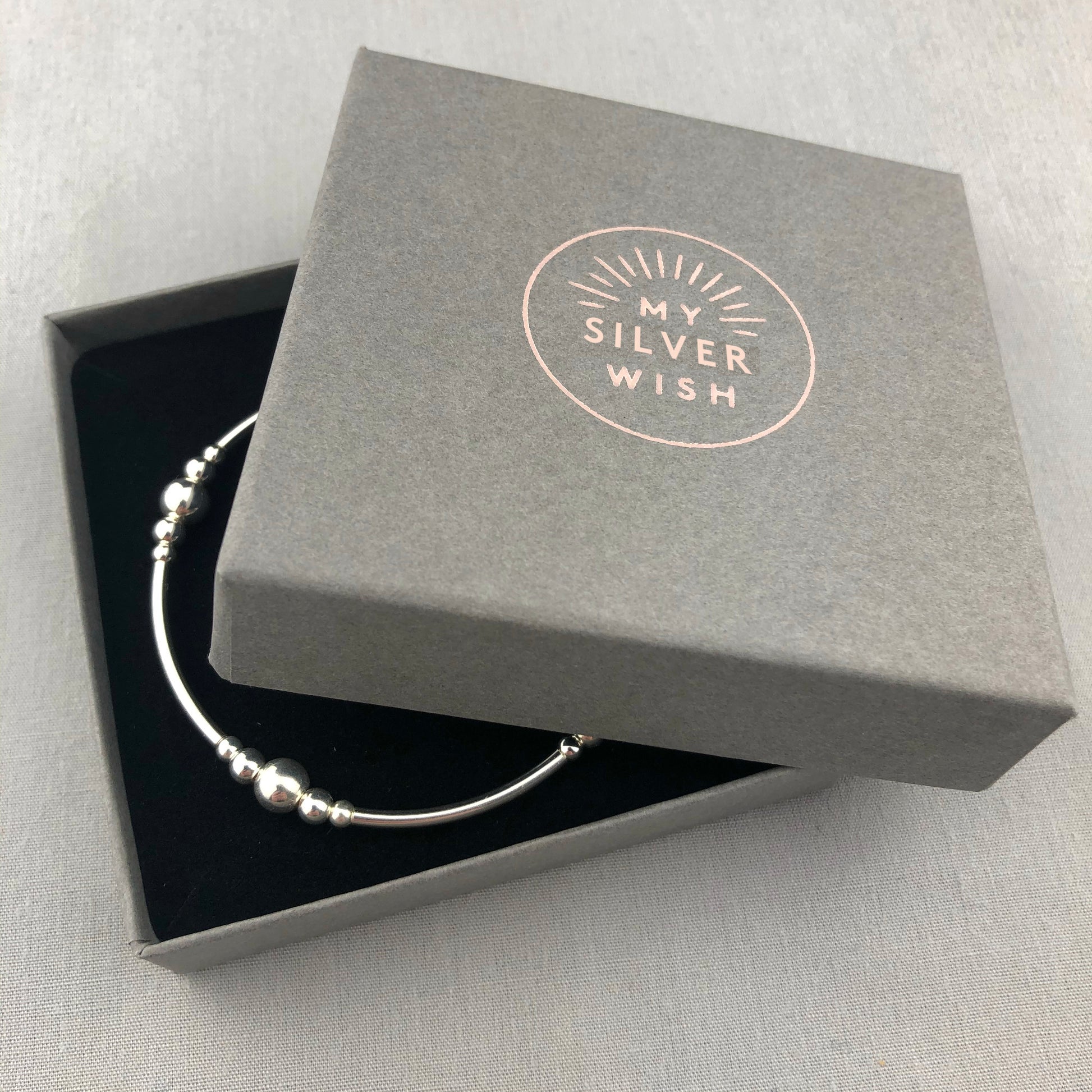 My Silver Wish Gift Box with charm bracelet inside