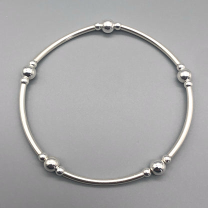Stack filler sterling silver hand-made women's stacking bracelet by My Silver Wish