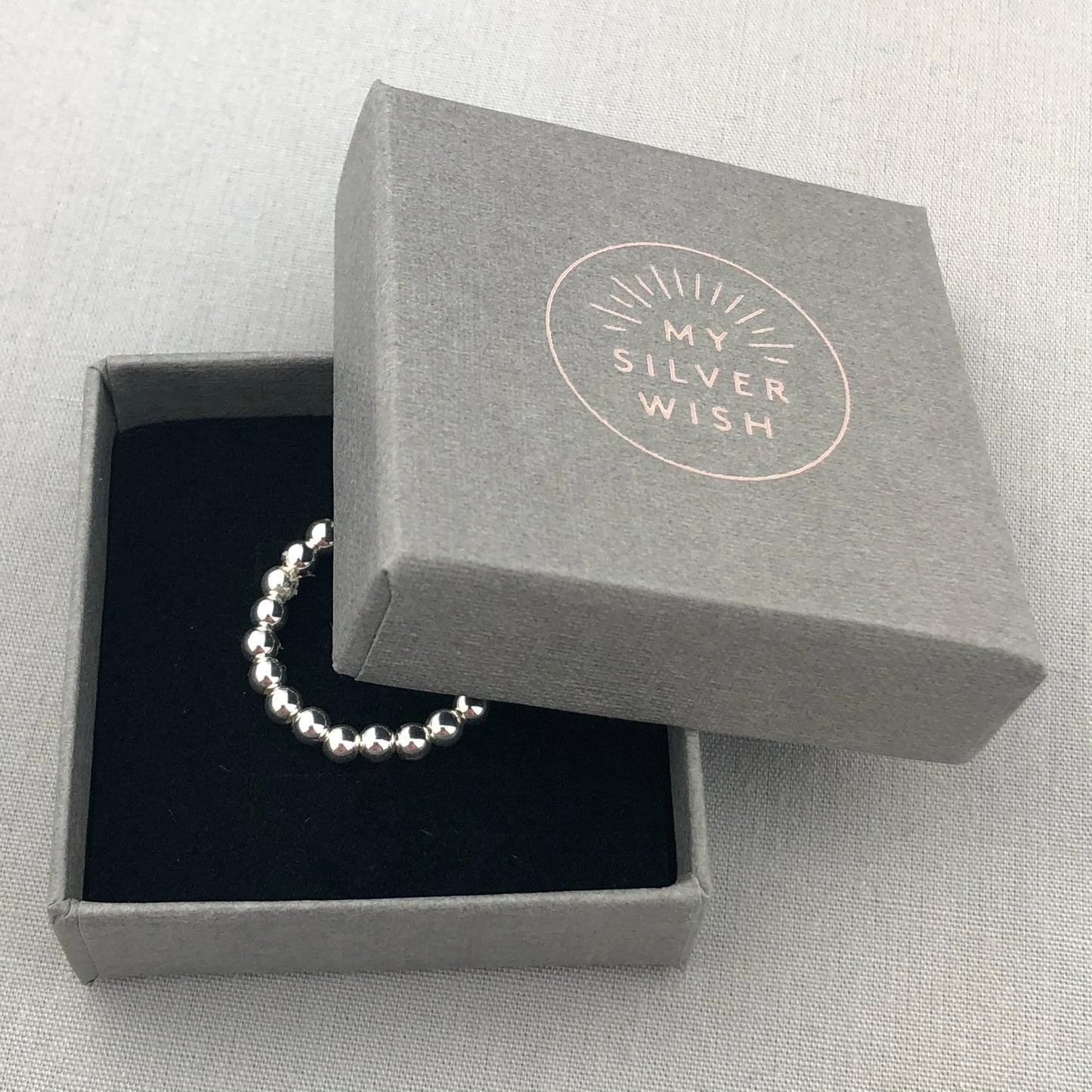 My Silver Wish gift box with charm ring inside